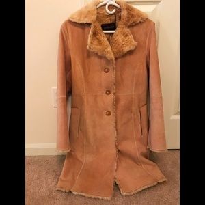 Guess Genuine Leather Coat Size Small